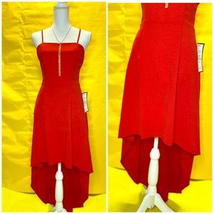 Red high low dress size 5